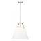 Z-Lite Z-Studio Pendant, 1-Light, 18 In.W x 18 In.H, Brushed Nickel/Ivory 743P18-BN - alternate 3
